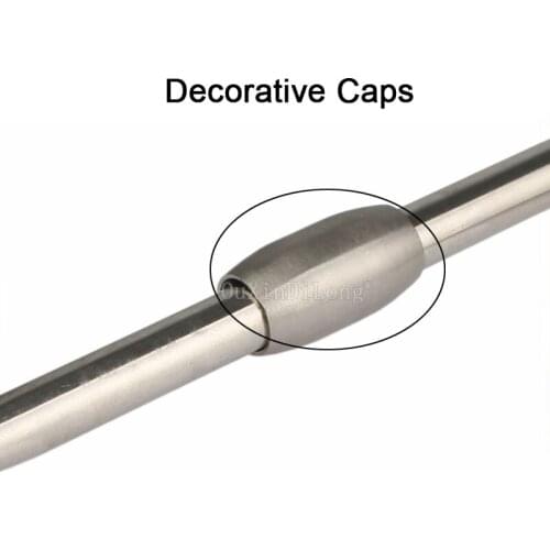 20PCS Stainless Steel Pipe Cover Corner Bracket Decorative Caps Staircase Handrail Fittings Diy Househod Hardware GF42