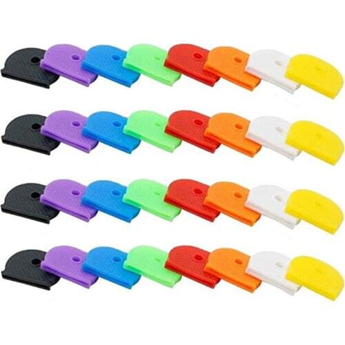 32Pcs Key Cap Tags Label ID Silicone Coding Color Key Identifier Cover 8 Colors N2UE