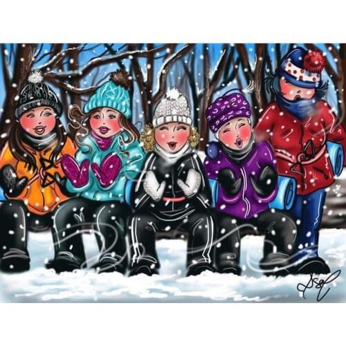 5D DIY diamond painting Snowman kid Full square/round Embroidery Pattern Cross stitch kits mosaic wall stickers