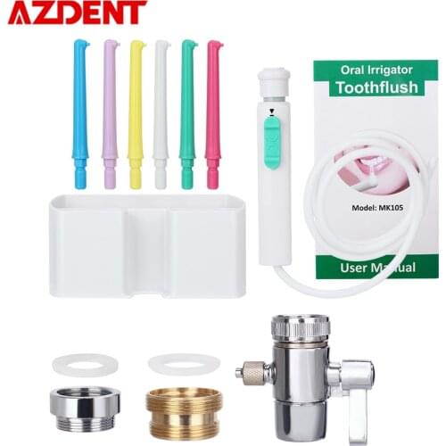 6Nozzle Faucet Oral Irrigator Water Dental Flosser Portable Dental Irrigador Water Jet Toothbrush Oral Irrigation Teeth Cleaning