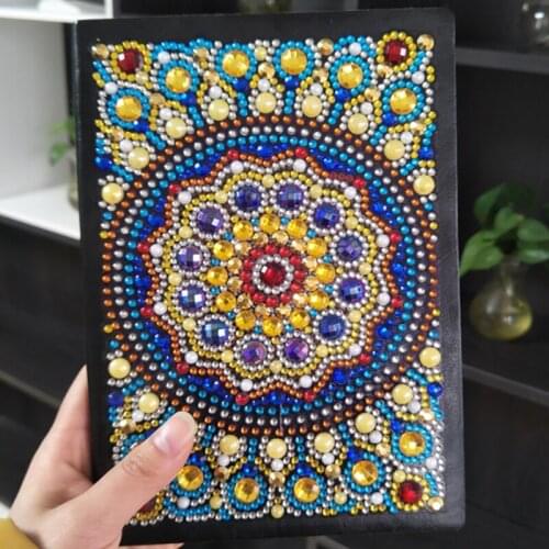 LaoJieYuan Diamond Embroidery notebook Diary Book hot Sale DIY Crystal full drill 5D diamond painting mosaic round rhinestone