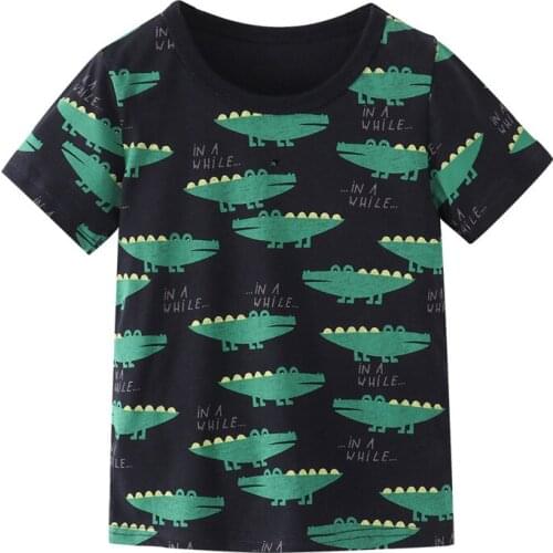 Funnygame Children T shirts for Boys Girls Cotton Animals Print Baby Bats Tees Tops Kids Boys Clothes