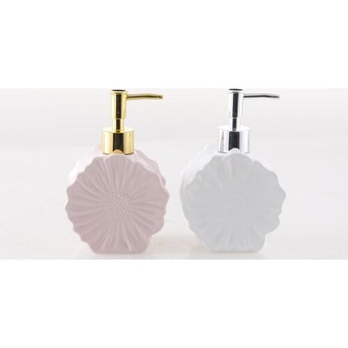240ml Soap Dispenser Bathroom Shampoo Bottles Ceramic Storage Sub-bottle for Shower Gel Hair Conditioner Hand Washing