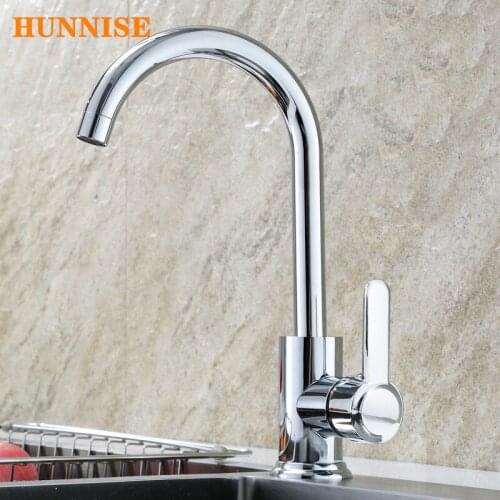 Chrome Hot and Cold Kitchen Sink Mixer Faucet 304 Stainless Steel Kitchen Water Faucet Deck Mounted Sink Faucet Tap