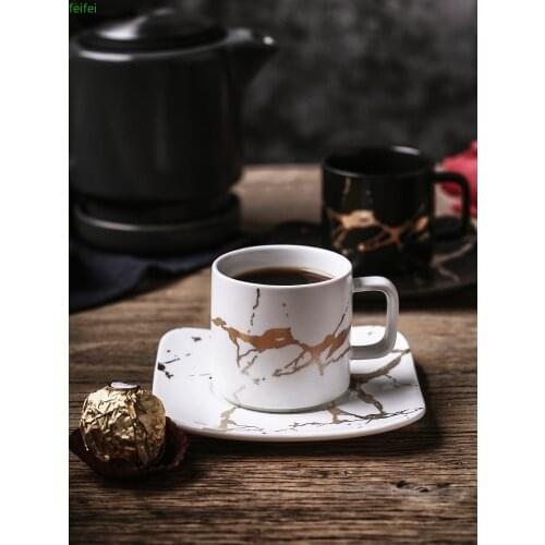 Nordic Ceramic Coffee Cups Turkish Enamel Mug Travel Mugs Coffee Cups Ceramic Canecas De Porcelana Coffee Cup and Saucer Set