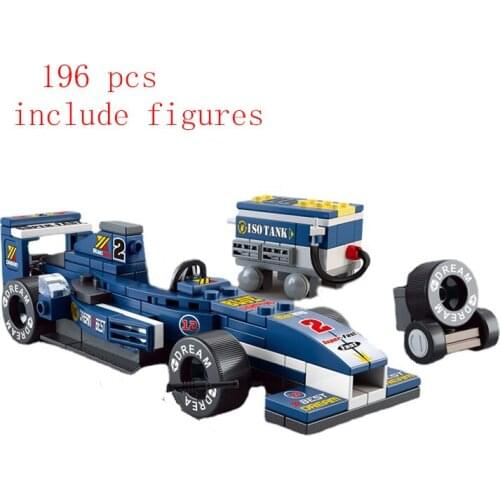 Classic Sluban 0351 Building Blocks F1 Racing Combination Model Assembly Blocks Plastic DIY Bricks Toys For Children Gift