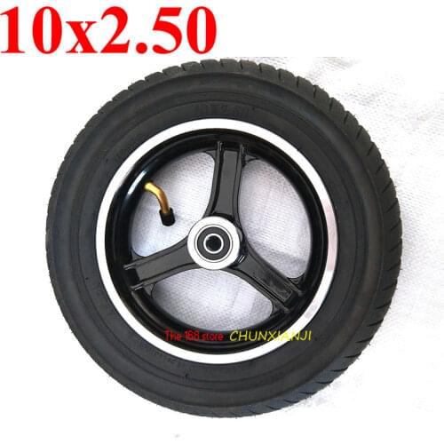 Size 10x2.50 Tire and Aluminum Alloy Wheel10*2.50 are suitable for Electric Scooter Balancing Car Electric Scooter and Speedway