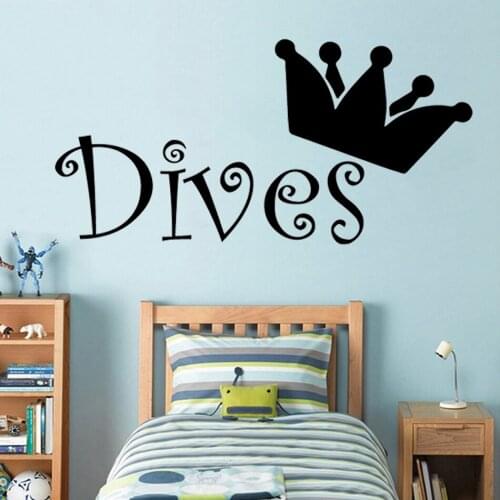 Beauty Custom name Decals Removable Vinyl Mural Poster Nursery kids Room Decor Bedroom Livingroom home decoration sticker HQ819