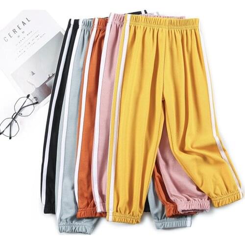 2PCS Summer Girls Pants Fashion Girls Boys Girls Pants Children Trousers Casual Loose Sports Outer Wear Trousers Baby Girl Pants