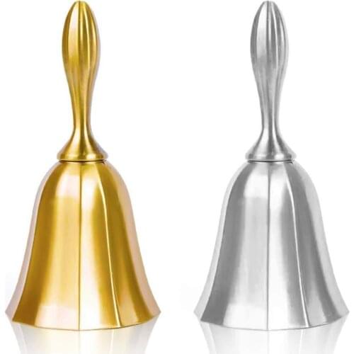 Rose Pattern Dinner Hotel Metal Hand Bell Christmas Gifts Calls Bell Bar Counter Dining Hall Table Bell Service Sound Bell