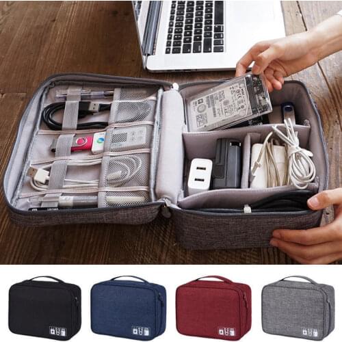 Portable Cable Digital Package Multifunction Data Cable Organizer Bag Wire Charger Headphone Storage items Box Case Zip Lock Bag