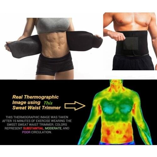 Premium Waist Trimmer belt for Men & Women Shapers Sauna Waist Trainer Corset Body Shaper Black Slimming Belt Face Lift