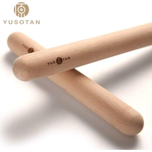 YUSOTAN 1pc natural solid wood rolling pin smooth comfortable touch whole wood for rolling dough noodles dumpling wrapper roller