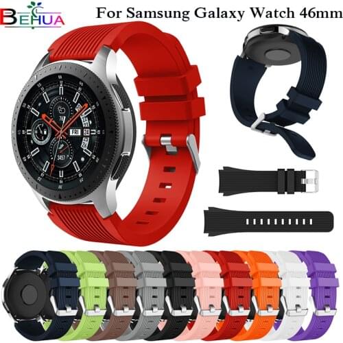 Sport Soft Silicone bracelet Wrist Band for Samsung Galaxy Watch 46mm SM-R800 Replacement Smart watch Strap Wristband Watchband