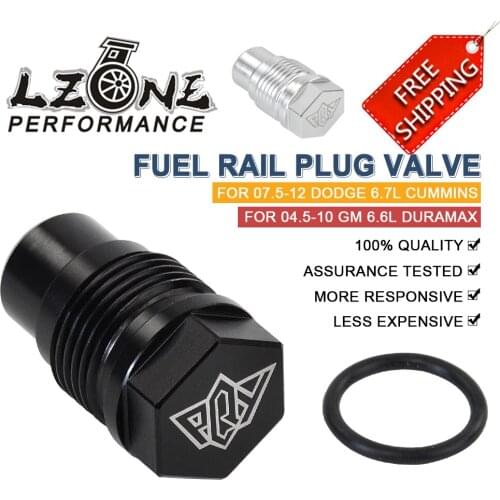 JR - Rail Fuel Plug For 04-10 Chevy 6.6L Duramax 07-12 Dodge 6.7L Cummins Diesel