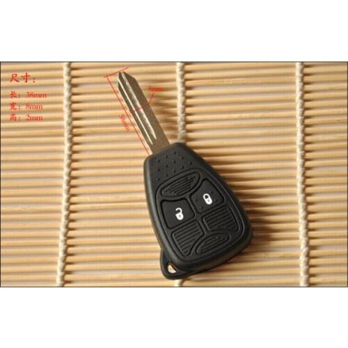 Top Quality 2 Button Replacement Remote Key Shell Case For Chrysler Fob Key Cover With Battery Clamp (Small Button) 5PCS/lot