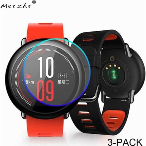 3-Pack Premium Tempered Glass For Xiaomi Huami Amazfit Sports Smart Watc Screen Protector 9H Toughened Protective Film Guard