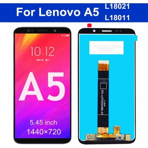 5.45" Tested LCD For Lenovo A5 L18021 L18011 LCD Display + Touch Panel Screen Digitizer Assembly Replacement for Lenovo A5 LCD