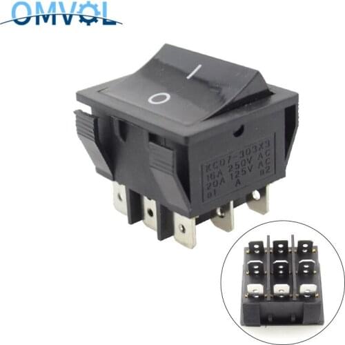 1PC 9-Pins Rocker Switch On-off-on/on-off