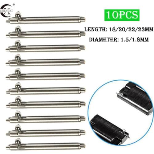 10PCS 1.5mm/1.8mm Diameter Watch Pin Pepair Tools & Kits Quick Release Watch Strap Spring Bars Pins 18MM 20MM 22MM 23MM