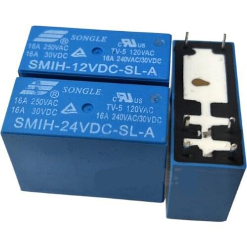 10PCS/Lot SMIH-05VDC-SL-A/SMIH-12VDC-SL-A/SMIH-24VDC-SL-A 16A/240V 5V/12V/24V 6P/6Pin Power relays