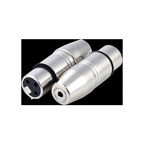 10pcs/lot XLR 3 Pin XLR Jack to 3.5mm 1/8" TRS Male to Female Stereo Microphone Audio Adapter Converter Connector F/F