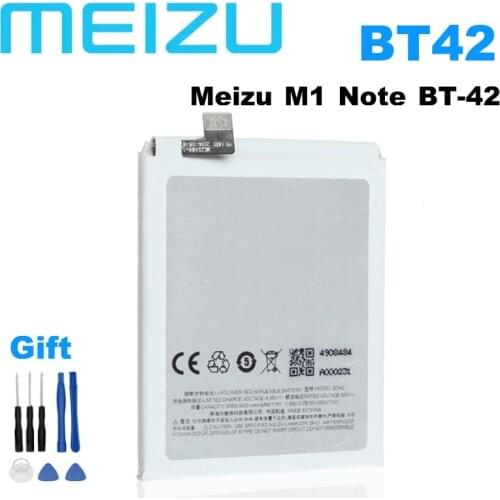 100% MEIZU New Original BT42 Battery 3100mAh Battery For MEIZU M1 Note BT-42 Smart Phone Bateria Batterie Baterij In Stock