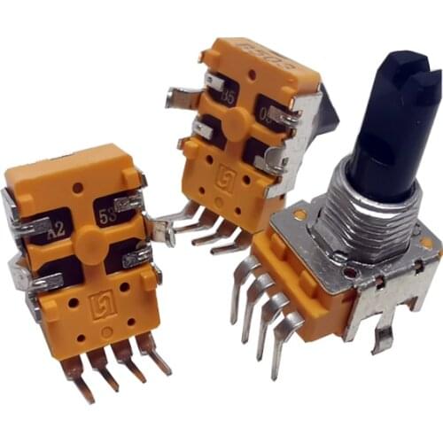 2 lot/pcs RK11 full range of vertical potentiometer 4pin B503K A25K feet speaker wire volume potentiometer handle 15 mm