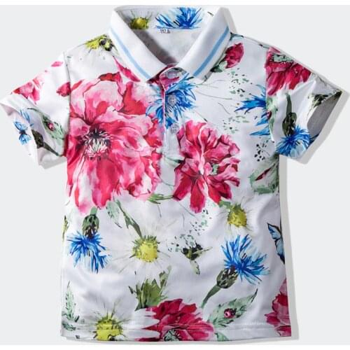 2020 Summer Baby Boys Polo Shirt Short Sleeve Children Clothes Kids Blouse Boy Shirts Handsome Cotton Toddler Clothes