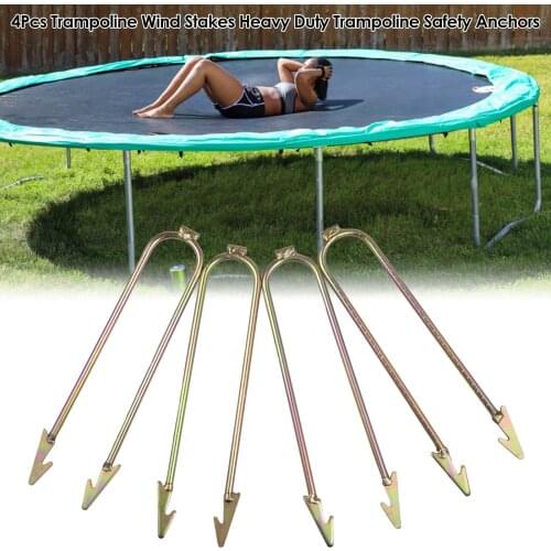 4Pcs 11.81inch Trampoline Wind Stakes Heavy Duty Trampoline Safety Anchors Fit All Trampolines For Trampoline Accessories