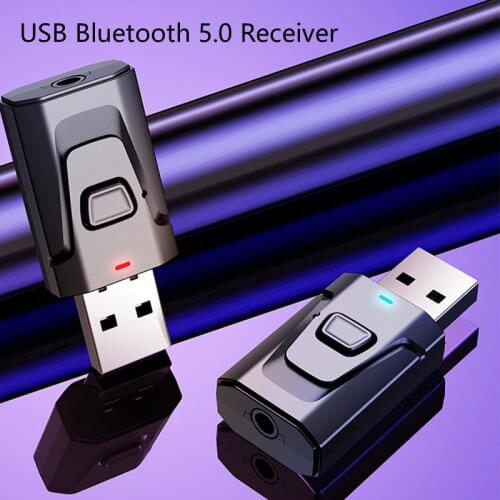 4 in 1 USB Bluetooth 5.0 Transmitter Receiver Mic EDR Adapter Dongle 3.5mm AUX for TV PC Headphones Home Stereo Car HIFI Audio