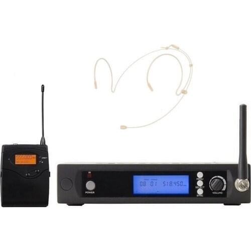 Bolymic UHF Wireless Microphones with Screen 80M Distance 100 Channel Headset Mic System For Church Stage Karaoke Microphone