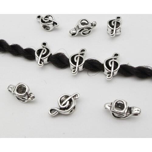 10pcs-20pcs Antique Silver Music style Hair Braid Dread Dreadlock Beads rings tube for Styling Accessories approx 4.6mm hole