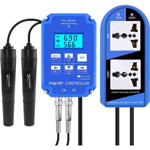 Digital Meter PH-803W WIFI ORP/PH Meter Controller Online Water Quality Monitor EU Plug AC230V 50/60Hz PH Measuring Tool