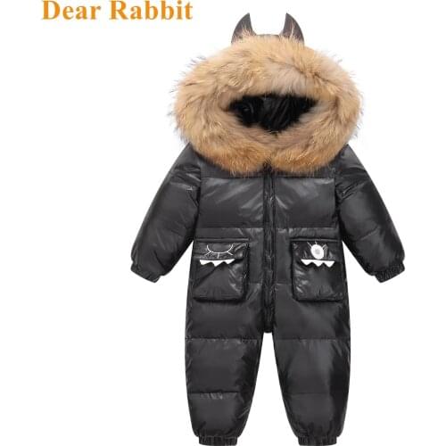 Baby dinosaur clothes snowsuit 90% duck down jacket for kids girls coat Winter overalls Park for infant boy snow wear Waterproof