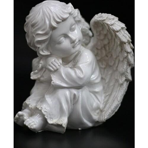 EUROPEAN ANGEL ORNAMENTS RESIN ANGEL CHARACTER CRAFTS CHILDRENS ROOM HOME DECOR WEDDING BIRTHDAY GIFT STATUETTE SMALL STATUE