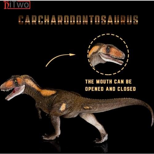 HiTwo Original Prehistoric Savage Animals Carcharodontosaurus Action Figures Savage Animals PVC Cognition Toys Gift For Kids