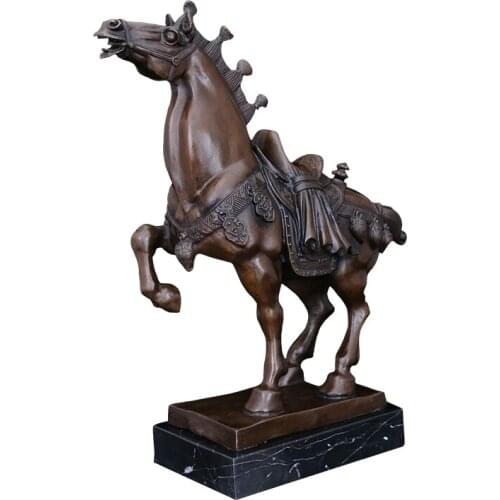 DW-136 Chinese War Horse Bronze Statue Figurine Bronze Animal Sculpture High-End Business Gifts