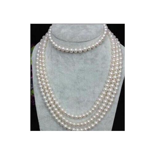 Fine jewelry Charming!8-9mm White Akoya Pearl Long Necklace 80" free shipping