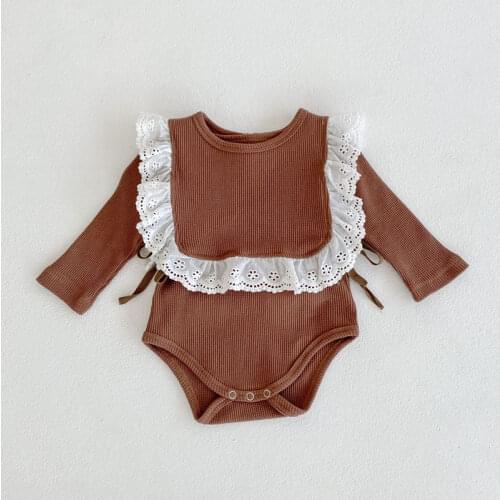 New Born Baby Clothing Sets for Girl Solid Long Sleeve Romper + Vest Suit 2021 Autumn New Cotton Kids Clothes Girls Outfits