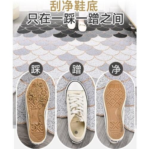 Entrance Door Mat-Cut Entrance Door-Mouth Foot Mat Household Hallway Carpet Non-Slip Entry Light Luxury Silk Ring Door Mat