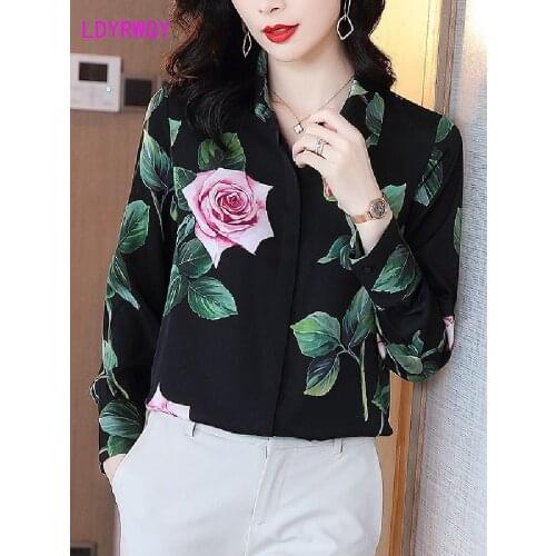 Блузки с принтом LDYRWQY China At AliExpress