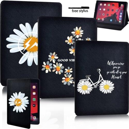 For Apple Ipad 8 2020 8th Generation PU Leather Drop Resistance Flip Lightweight Hard Shell Case Cove Tablet + Pen