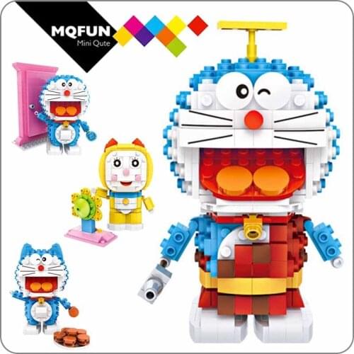 LOZ Anime Doraemon robot Cat Toys Building blocks bricks Collection Toys Blocks Action Toy Figures Anime For Children Gift