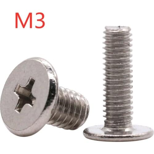 M3 Stainless steel thin head phillips screw wafer head machine screw