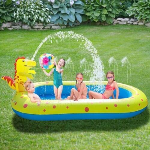 Inflatable toys childrens pools outdoor games Beach toys pool game water mat pool kids Summer aquatic game Dinosaur fountain