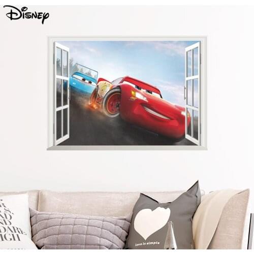 Disney car mobilization stickers stereo 3D wall childrens room stickers bedroom layout decorative stickers