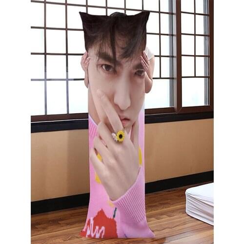 Custom Kris Pillowcase Printed Satin Fabric Pillow Cover Rectangular Zipper Kawaii Body Cover Dropshipping