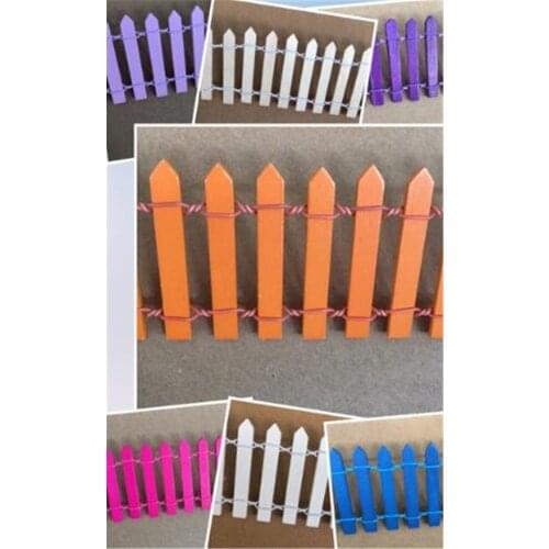 New 100pcs Garden Dollhouse Or Shadowbox Scene Wood And Iron Micro-Landscape Fence For Garden Dollhouse Or Shadowbox Scene