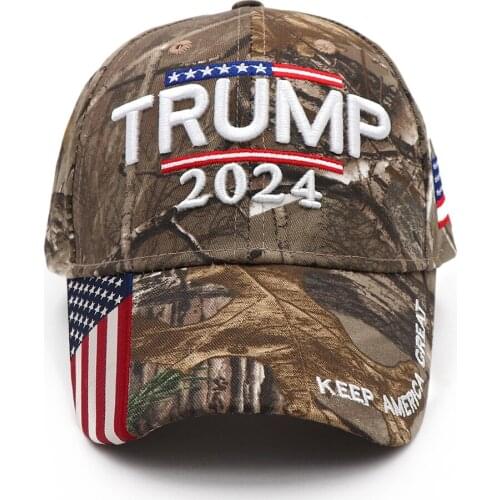 New Arrival Trump Hat 2024 Keep America Great US Flag MAGA Re-Election